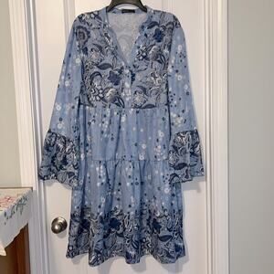 ⚡️ 3 for $30 ⚡️ NORACORA Long Sleeve Women’s XL Floral and Paisley Dress